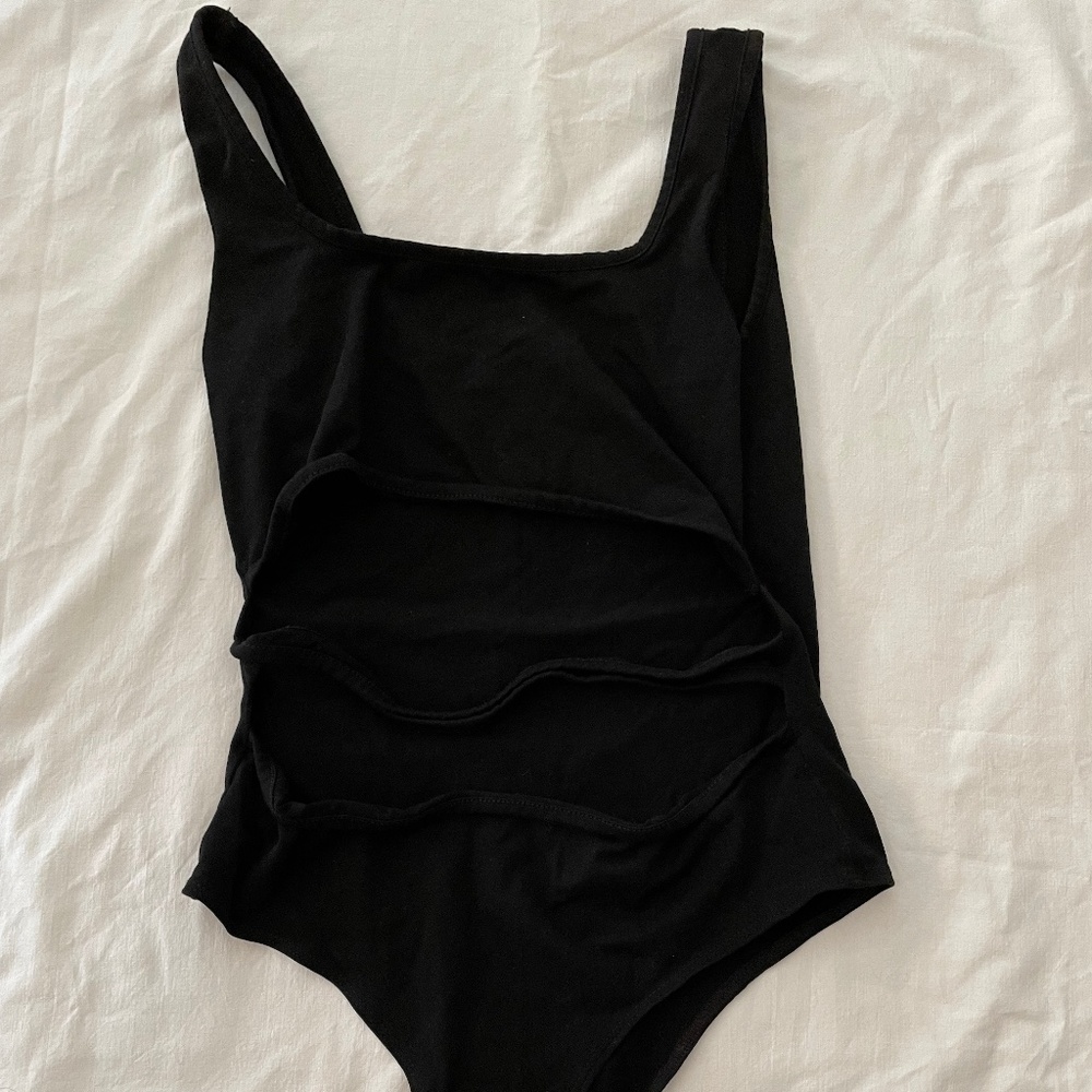 Black cutout bodysuit